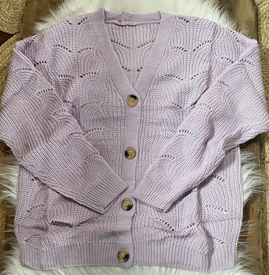 Purple Sweater Cardigan