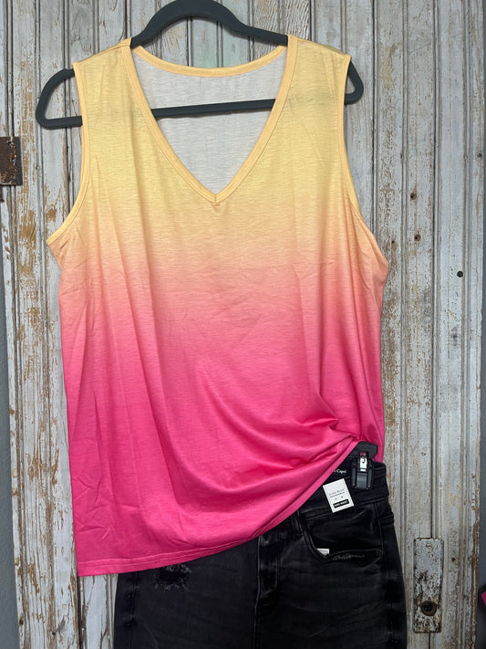 Cora Tank- Pink/Yellow