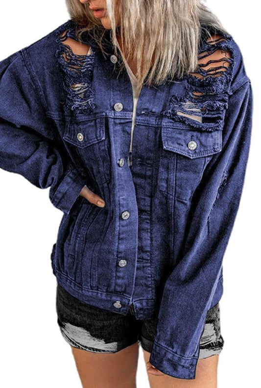 Distressed Denim Jacket